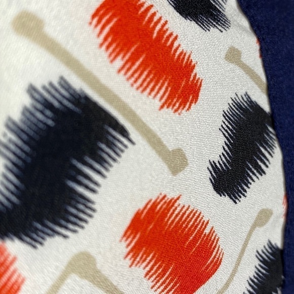 Francesca’s Sleeveless Blouse Red Blue Size Medium - Picture 3 of 6